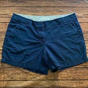 J crew chino womens shorts size 8 blue